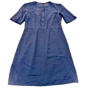 Theory Navy Blue Short Sleeve Shift Dress Knee High Size 10 Mint